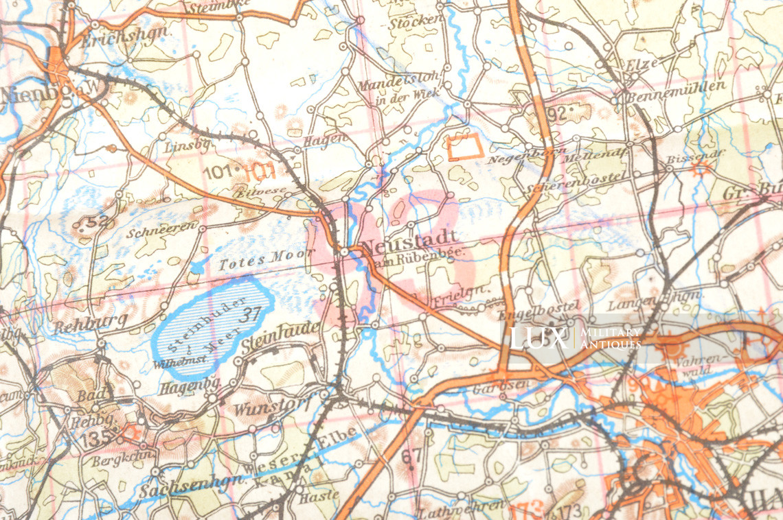 German Luftwaffe navigation map, « Fliegerkarte » - photo 12