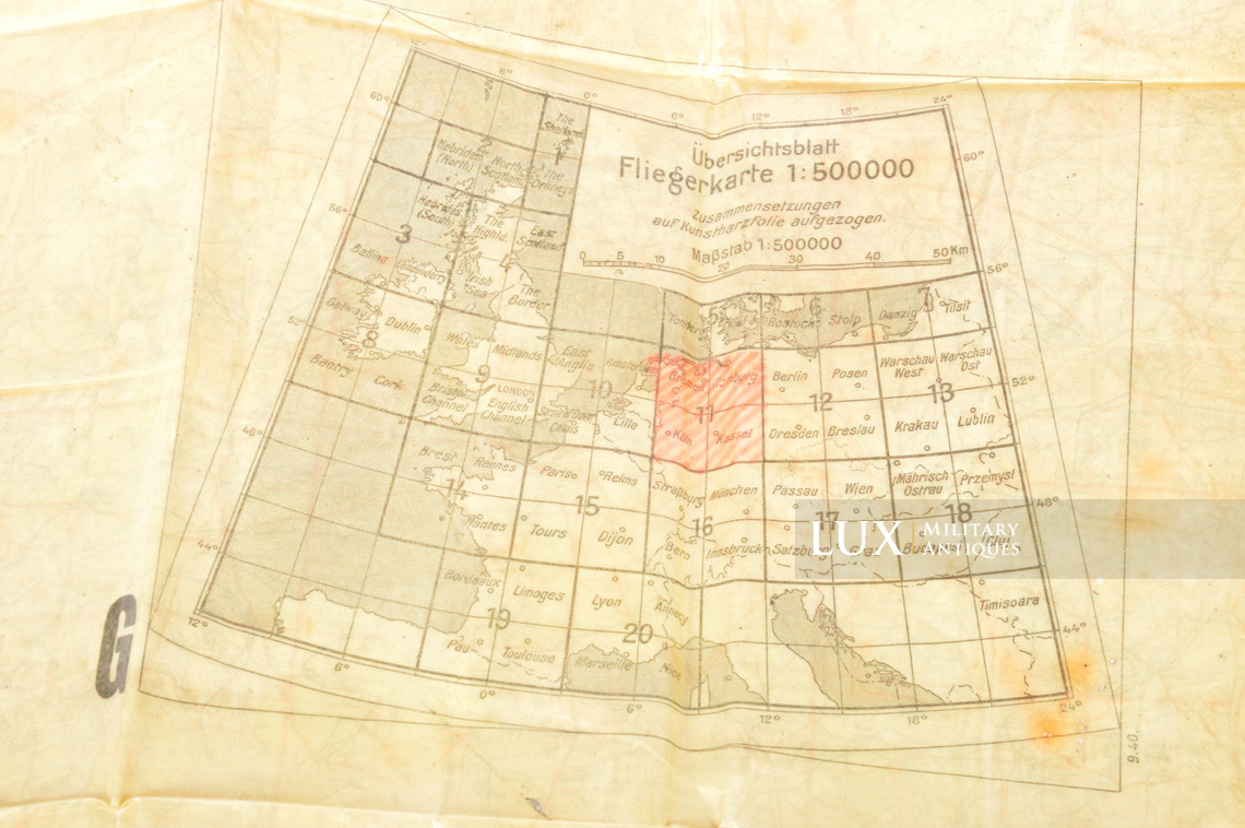 German Luftwaffe navigation map, « Fliegerkarte » - photo 16