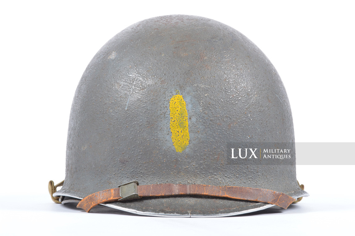 USM1 2nd lieutenant's fixed bale front seam combat helmet set, « U.S. NAVY » - photo 8
