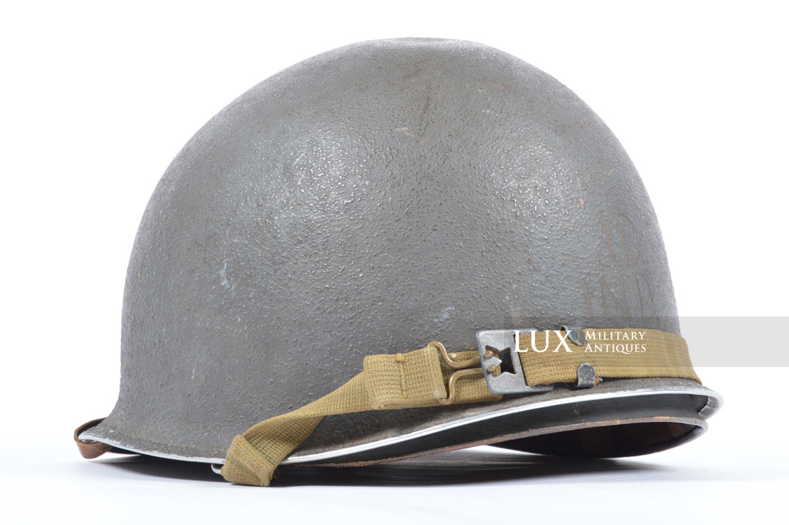 USM1 2nd lieutenant's fixed bale front seam combat helmet set, « U.S. NAVY » - photo 13
