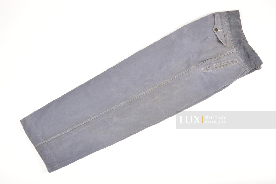 Rare Luftwaffe blue tropical straight-legged trousers - photo 10