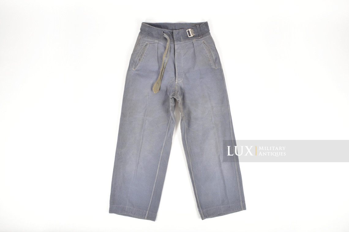 Rare Luftwaffe blue tropical straight-legged trousers - photo 13