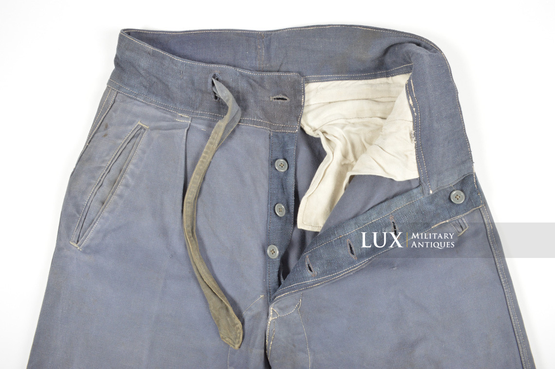 Rare pantalon tropical Luftwaffe bleu - Lux Military Antiques - photo 24