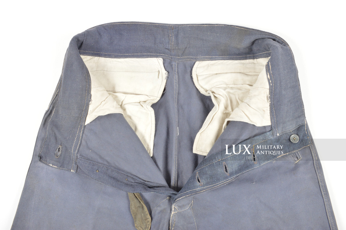 Rare pantalon tropical Luftwaffe bleu - Lux Military Antiques - photo 26