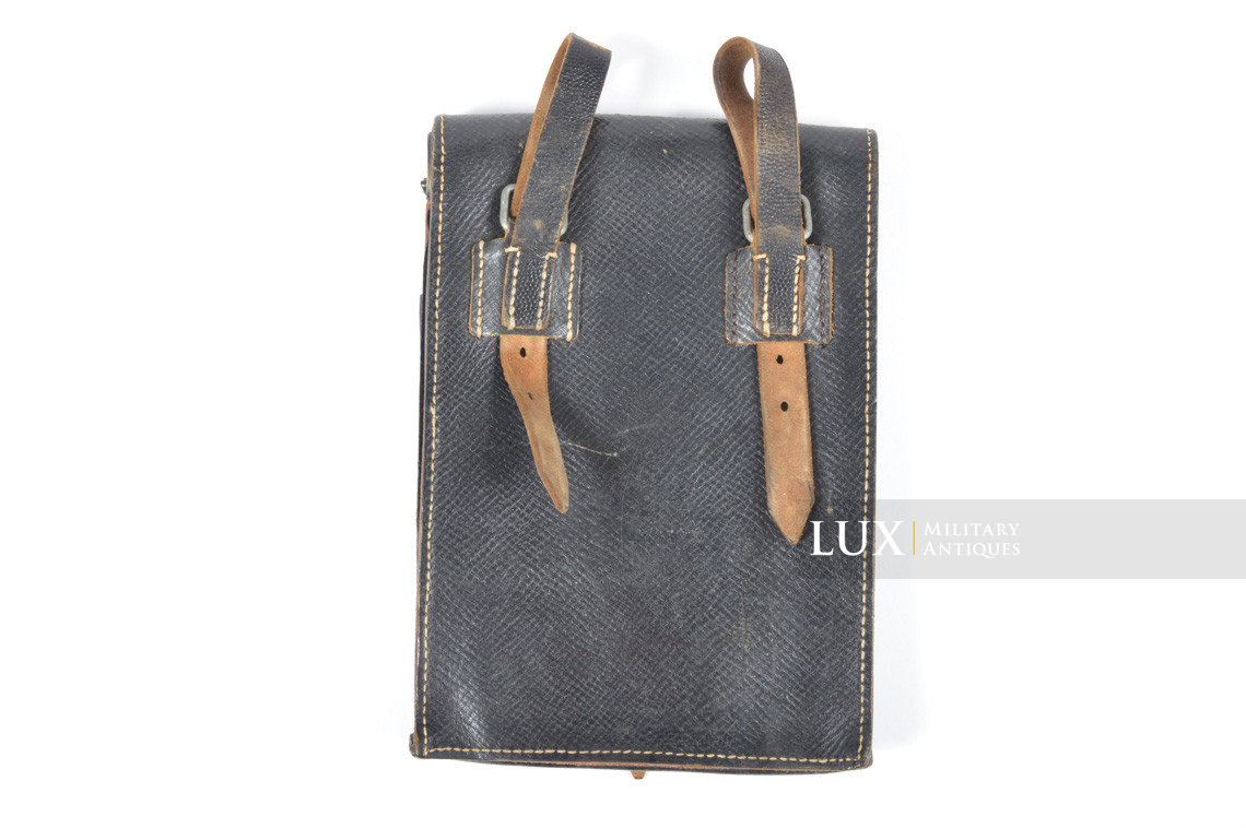 Late-war German map case in black pebbled leather, « RBNr » - photo 10