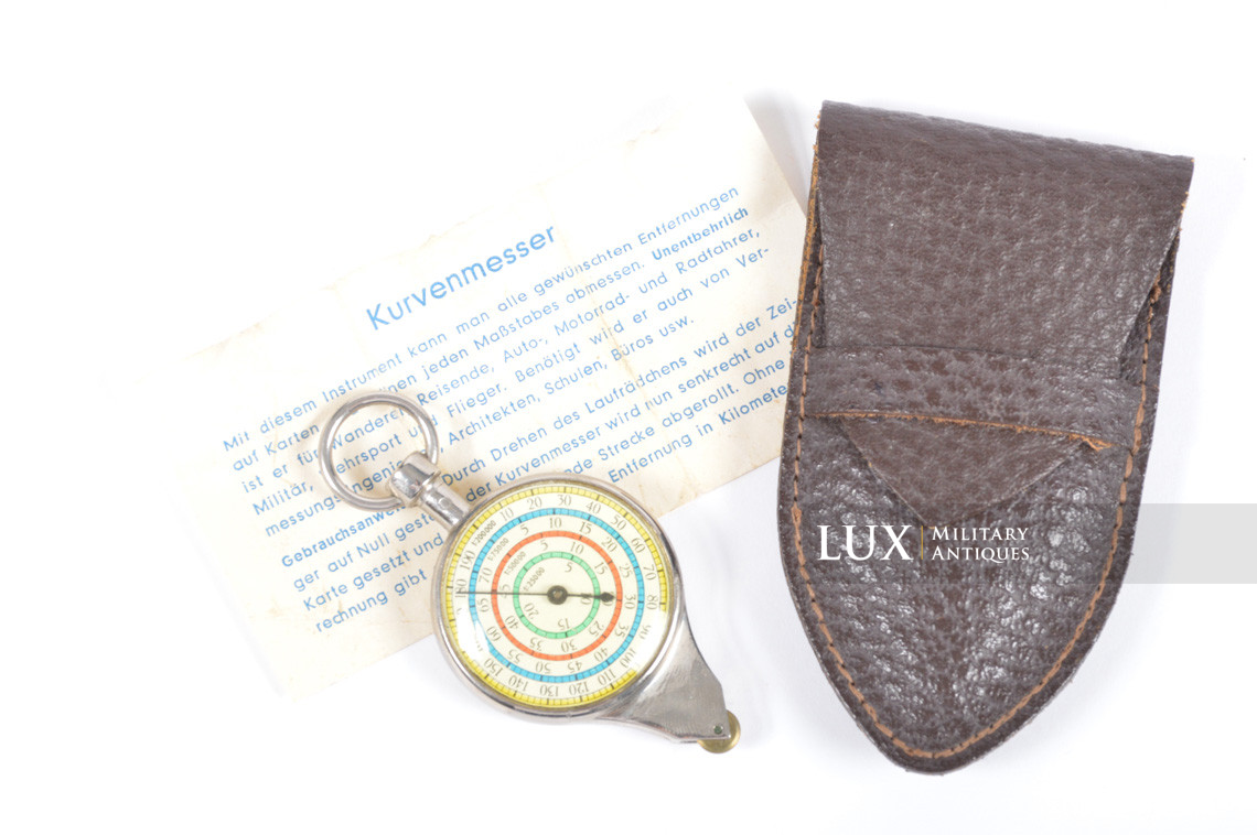 German soldiers map case distance measuring meter / gauge with pouch , « kurvenmesser » - photo 4