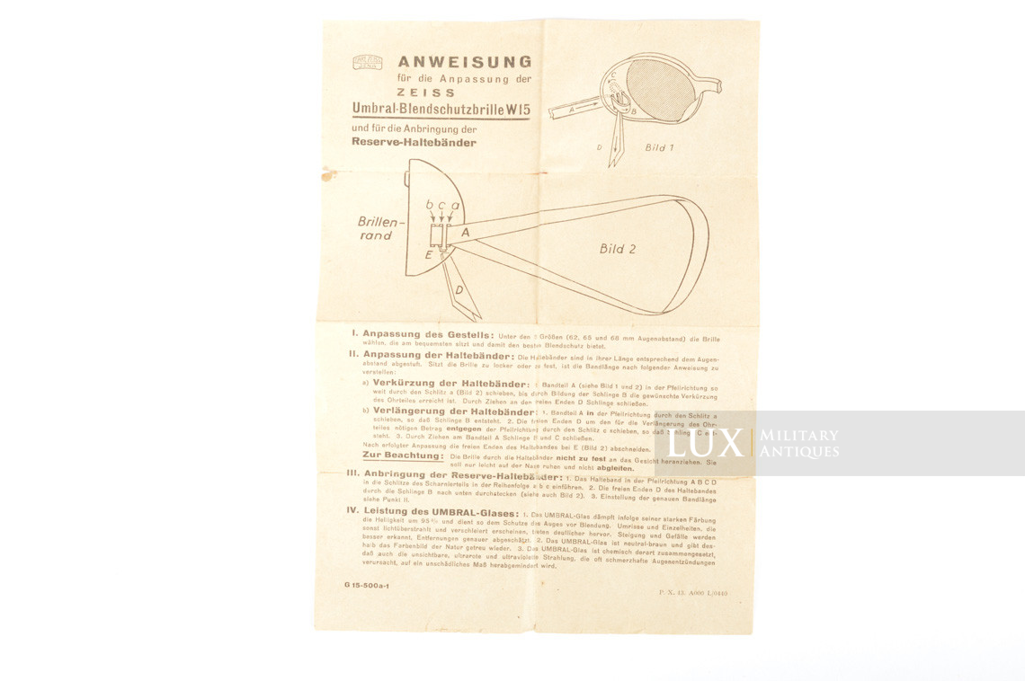 German issue sunglasses, « Carl Zeiss / Umbral » - photo 9