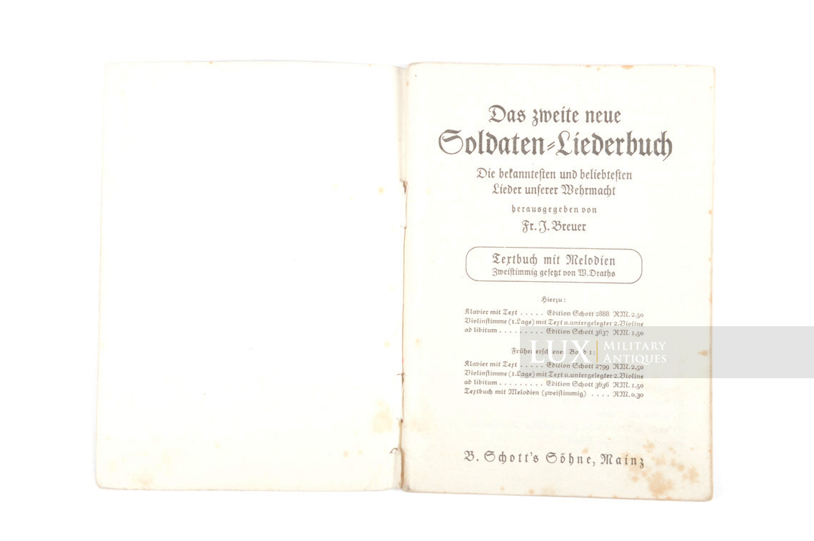 German Soldier's songs booklet « Das Neue Soldaten Liederbuch » - photo 8