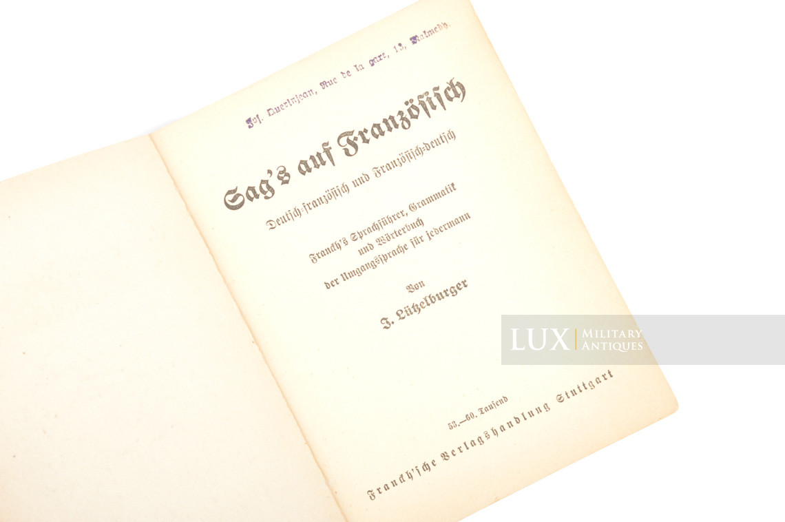 German-French issued translation booklet - photo 9