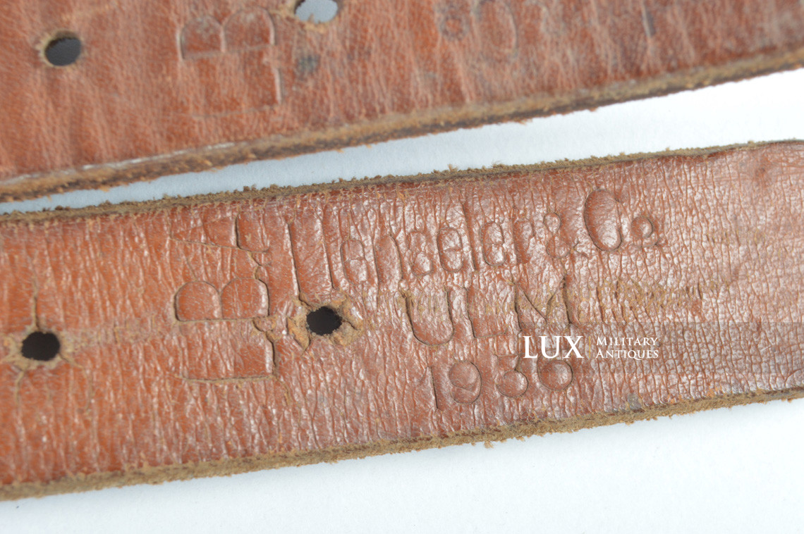 Early German Luftwaffe equipment leather strap set, « Flak / L.B.A. 1936 » - photo 12