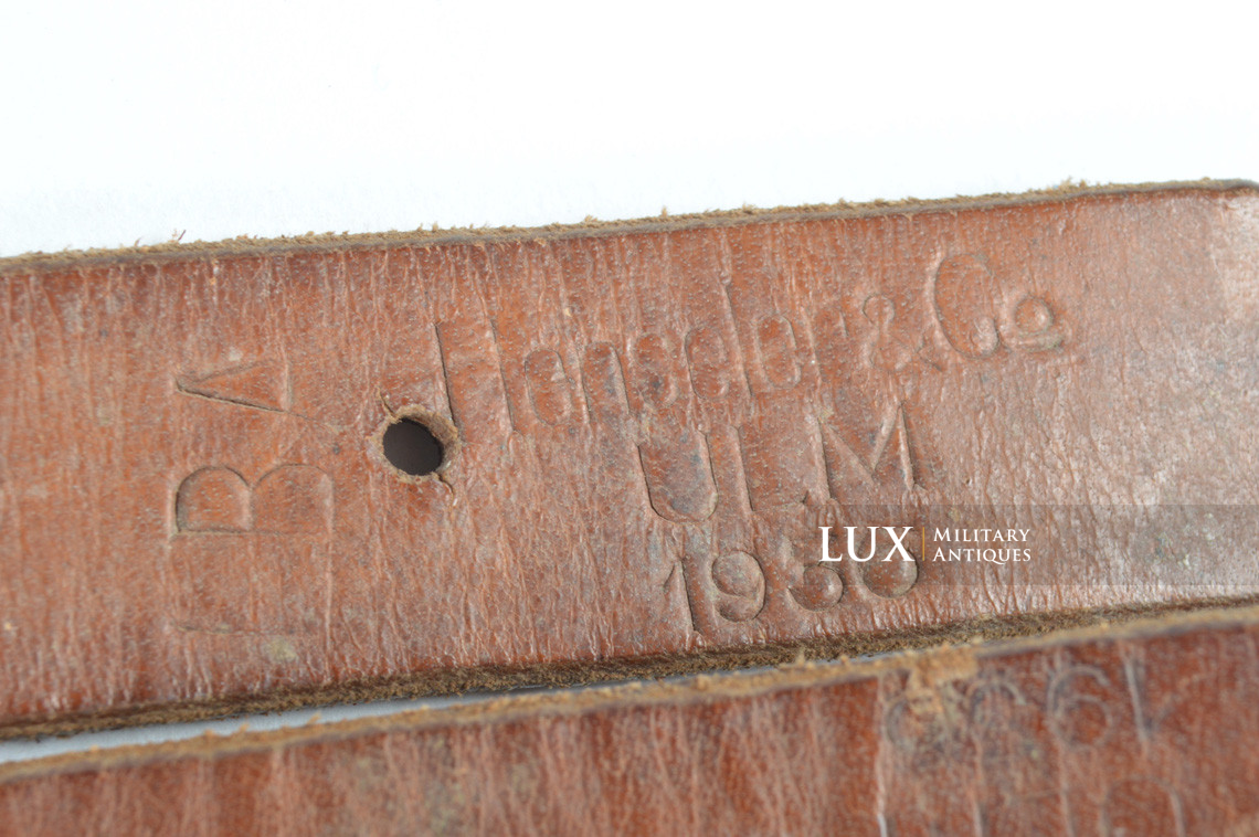 Early German Luftwaffe equipment leather strap set, « Flak / L.B.A. 1936 » - photo 13