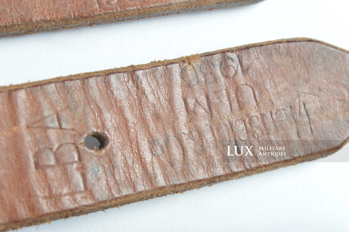 Early German Luftwaffe equipment leather strap set, « Flak / L.B.A. 1936 » - photo 14