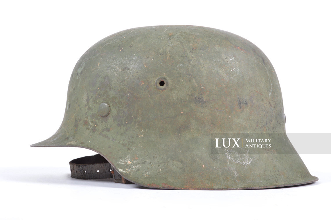 Casque allemand M42 Heer / Waffen-SS camouflé vert, « intouché » - photo 4