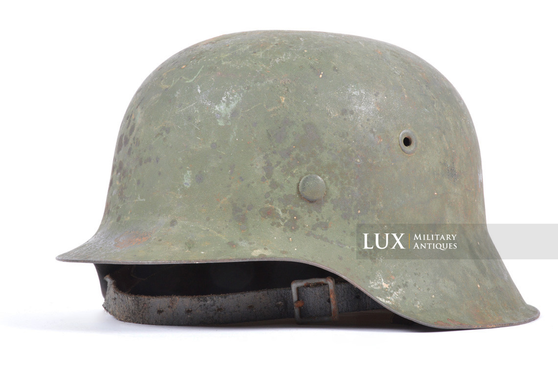 M42 Heer / Waffen-SS green camouflage combat helmet, « woodwork find » - photo 7