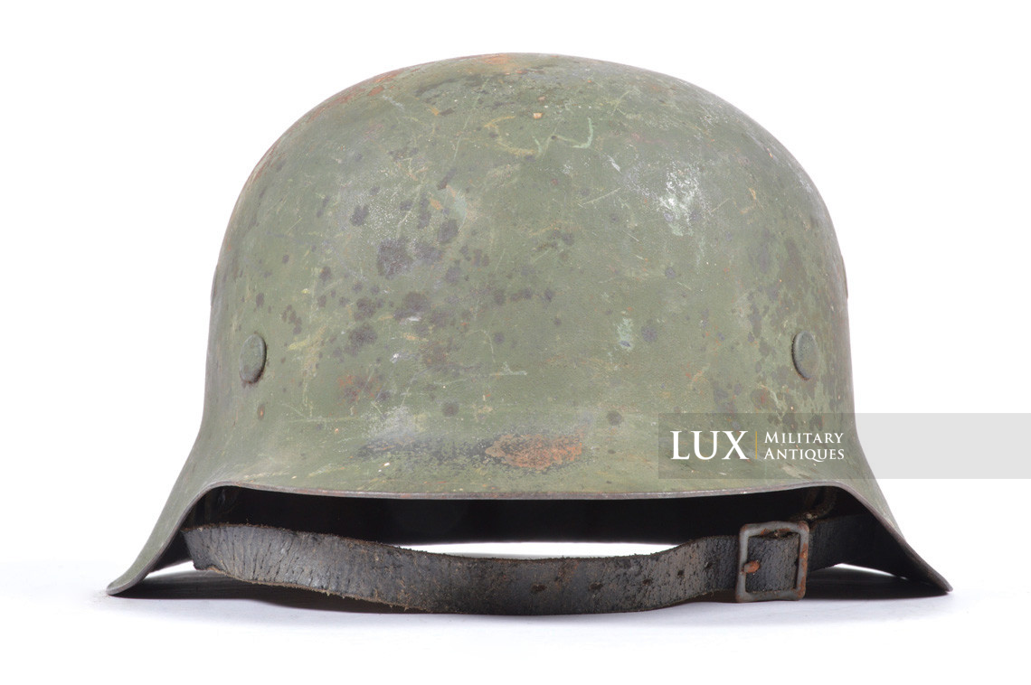 M42 Heer / Waffen-SS green camouflage combat helmet, « woodwork find » - photo 8