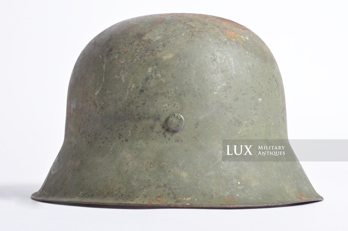 M42 Heer / Waffen-SS green camouflage combat helmet, « woodwork find » - photo 12