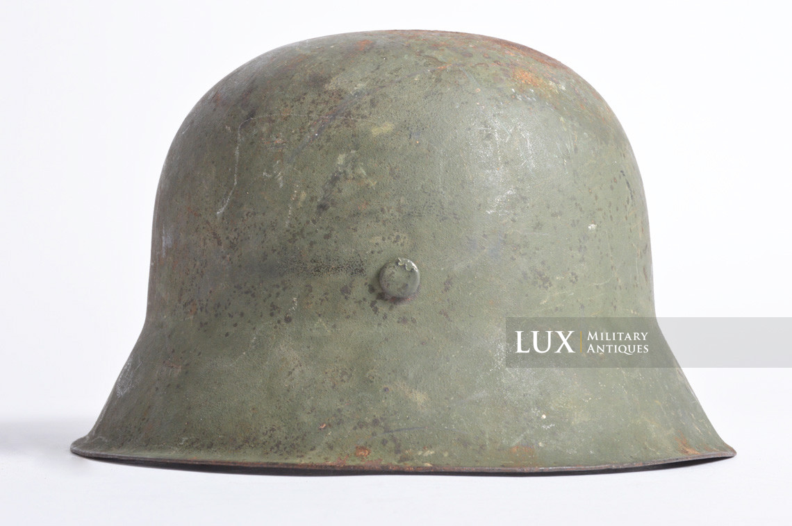 Casque allemand M42 Heer / Waffen-SS camouflé vert, « intouché » - photo 12