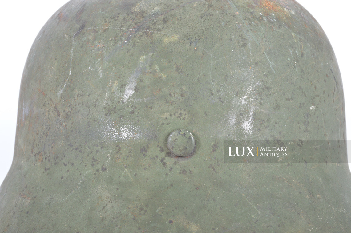 Casque allemand M42 Heer / Waffen-SS camouflé vert, « intouché » - photo 19