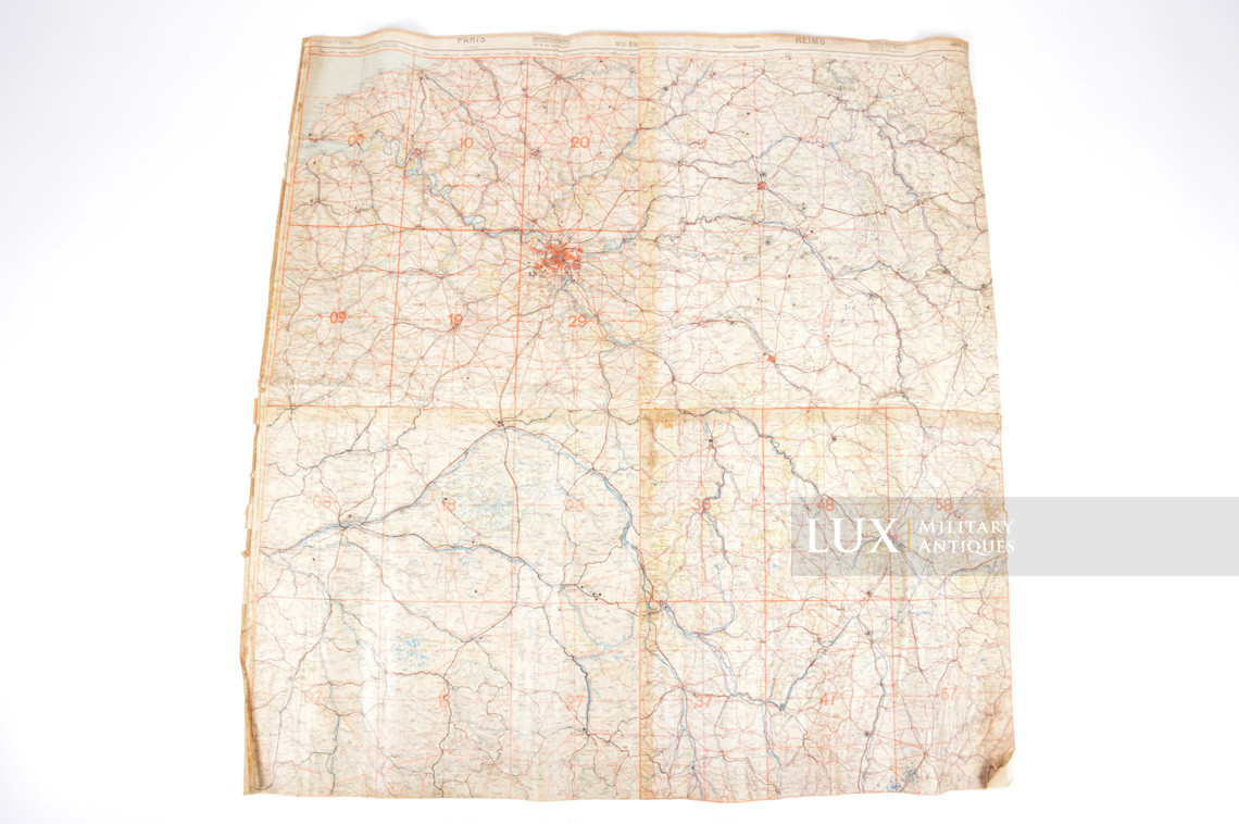 Carte en toile cirée de navigation de la Luftwaffe, « FRANCE - PARIS » - photo 4