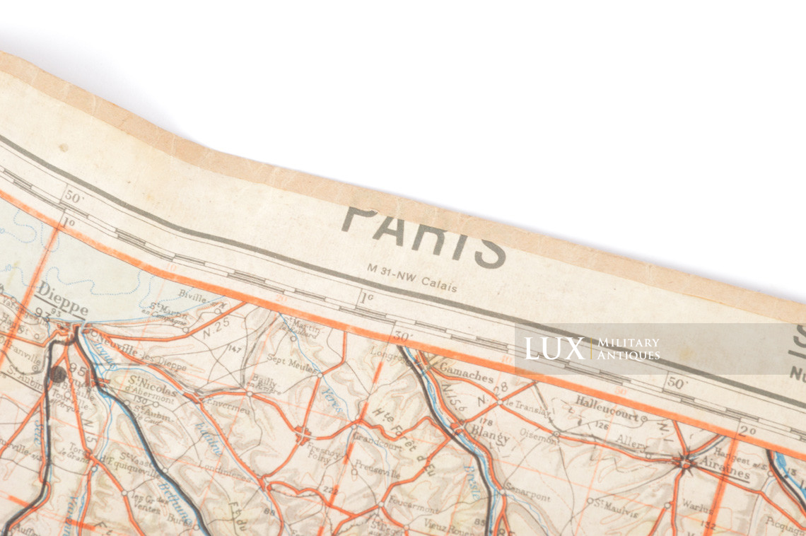 Carte en toile cirée de navigation de la Luftwaffe, « FRANCE - PARIS » - photo 8