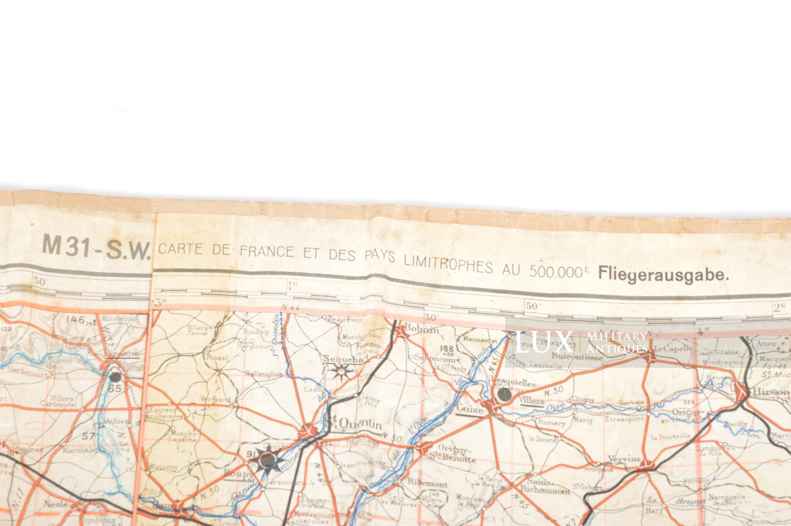 Carte en toile cirée de navigation de la Luftwaffe, « FRANCE - PARIS » - photo 11