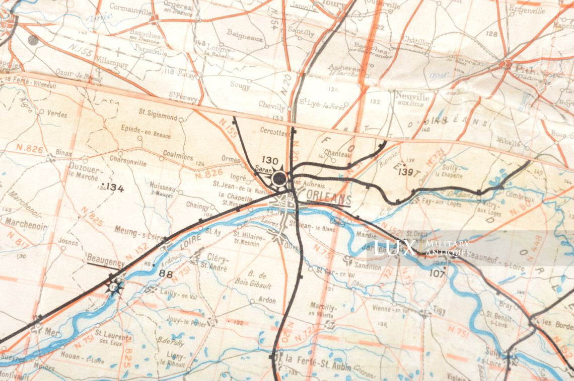 Carte en toile cirée de navigation de la Luftwaffe, « FRANCE - PARIS » - photo 15