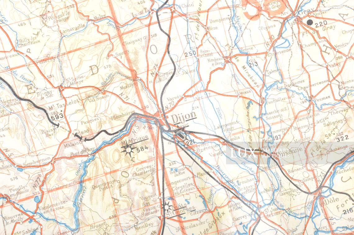 Carte en toile cirée de navigation de la Luftwaffe, « FRANCE - PARIS » - photo 16