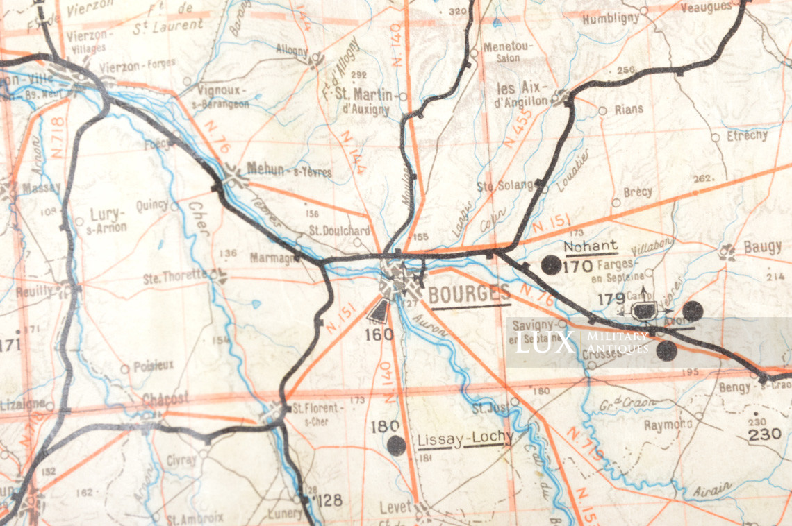 Carte en toile cirée de navigation de la Luftwaffe, « FRANCE - PARIS » - photo 18