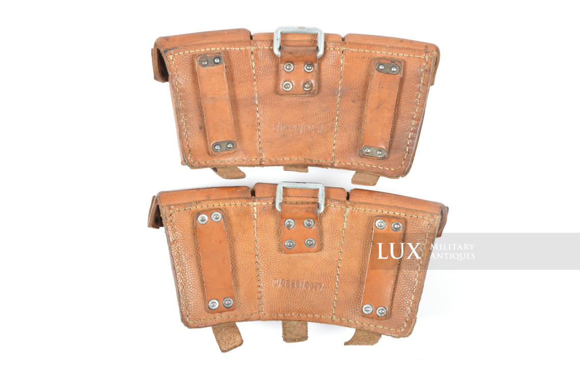 Matching pair of late war k98 ammunition pouches, RBNr « 0/0396/0027 » - photo 7