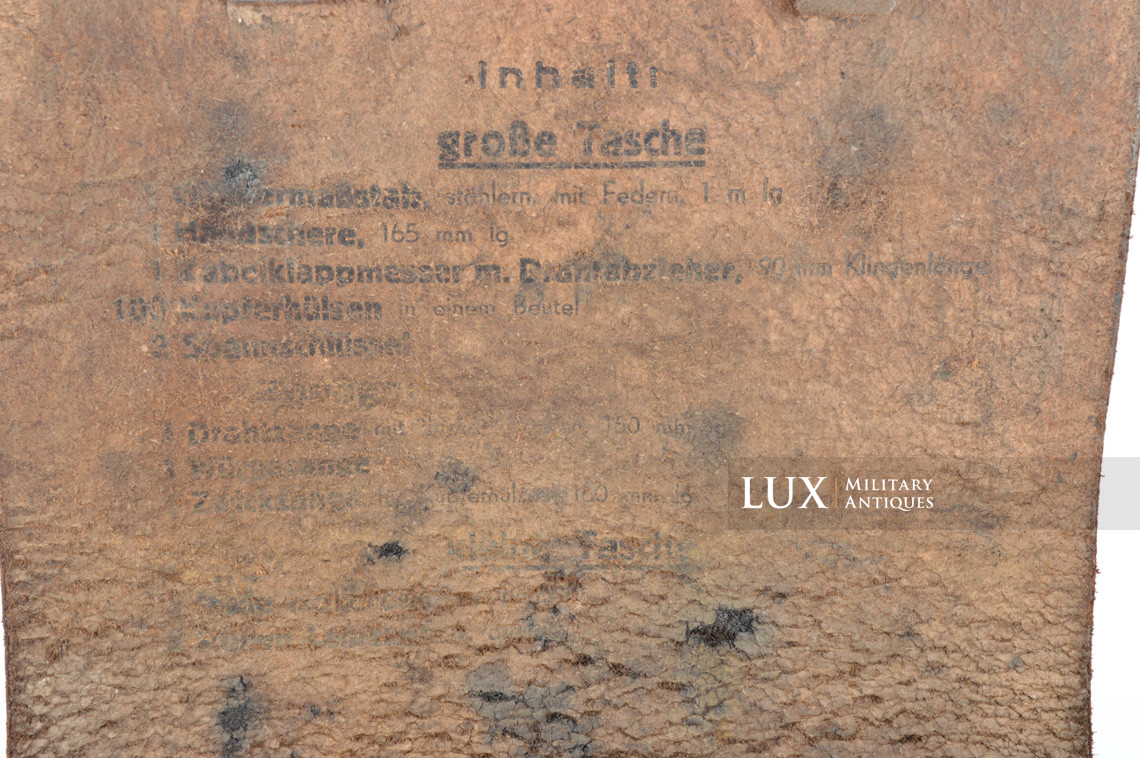 Trousse allemande précoce d'outillage de pionnier en cuir brun - photo 10