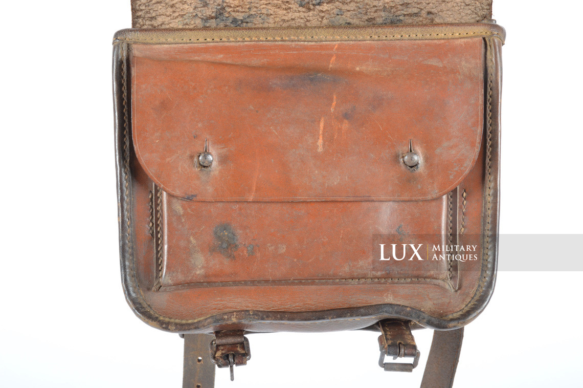 Early German engineers tool kit pouch in brown leather - photo 9