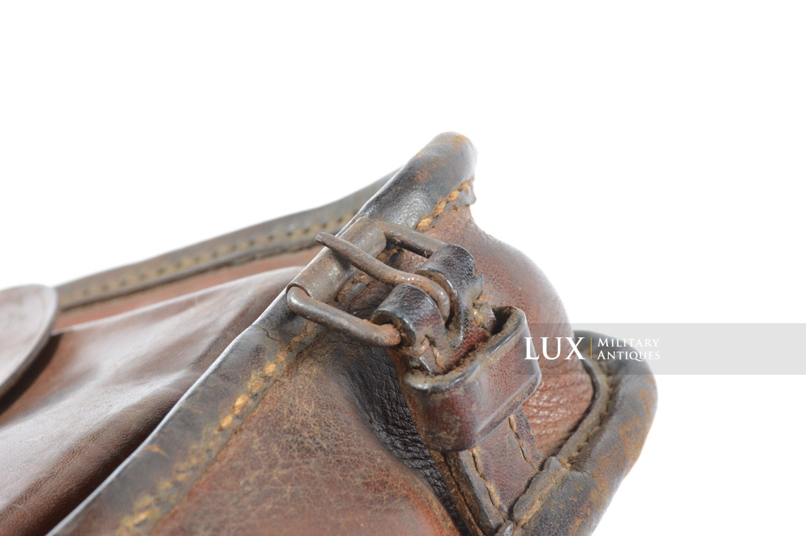 Early German engineers tool kit pouch in brown leather - photo 11
