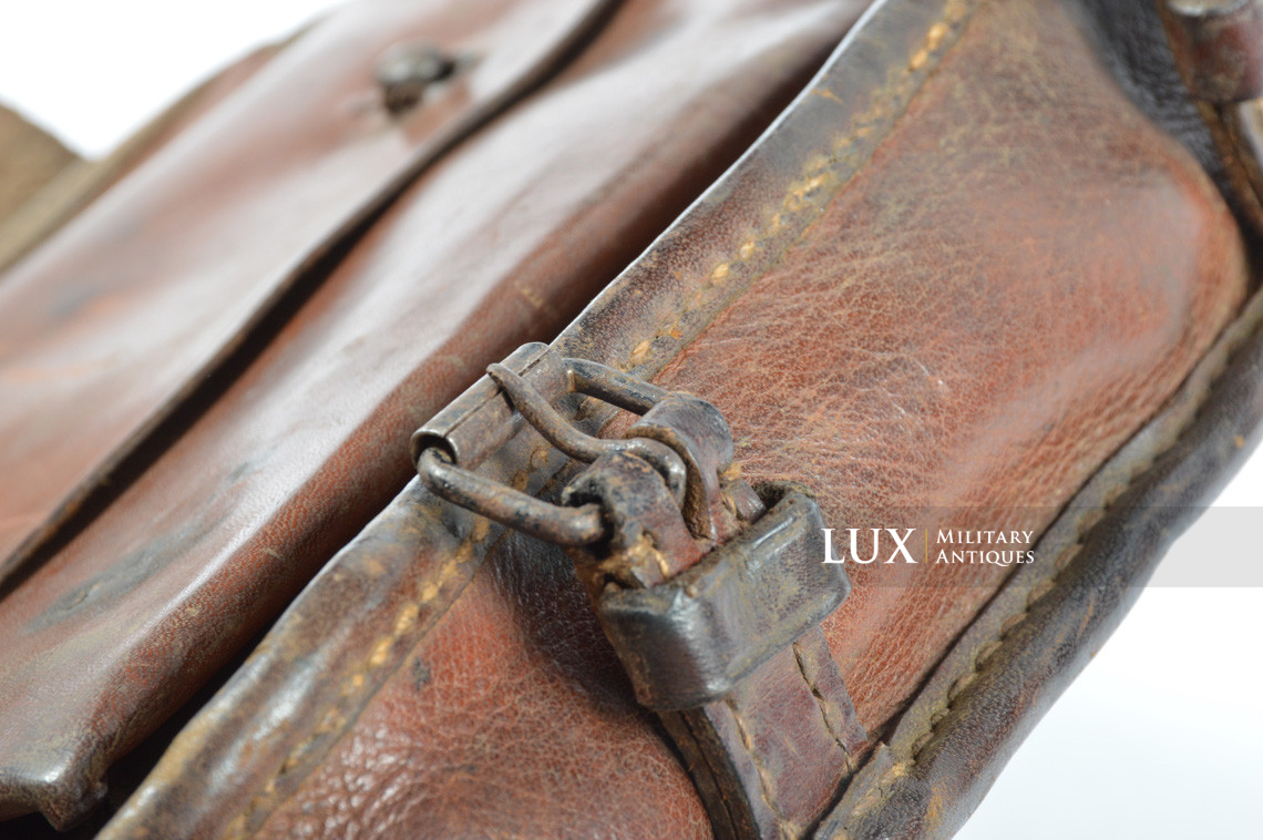 Early German engineers tool kit pouch in brown leather - photo 12