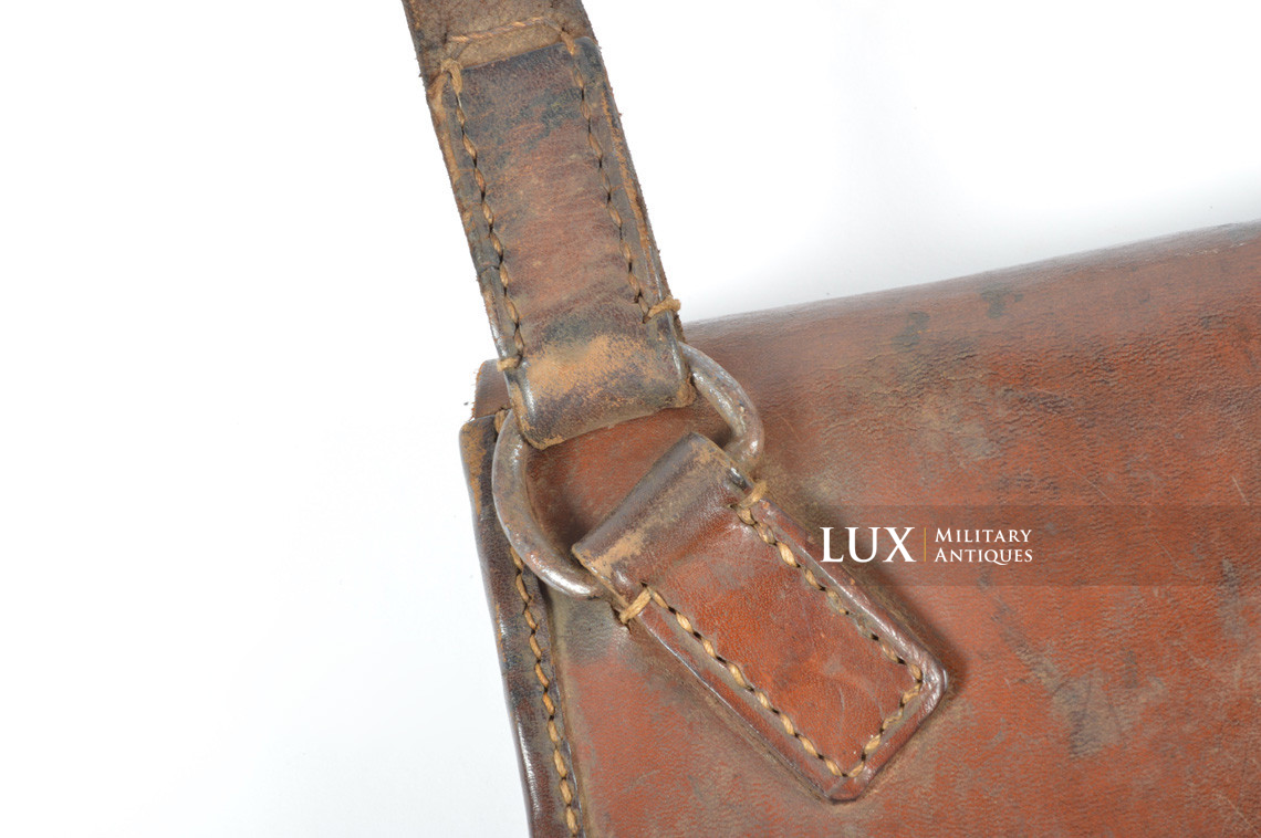 Early German engineers tool kit pouch in brown leather - photo 15