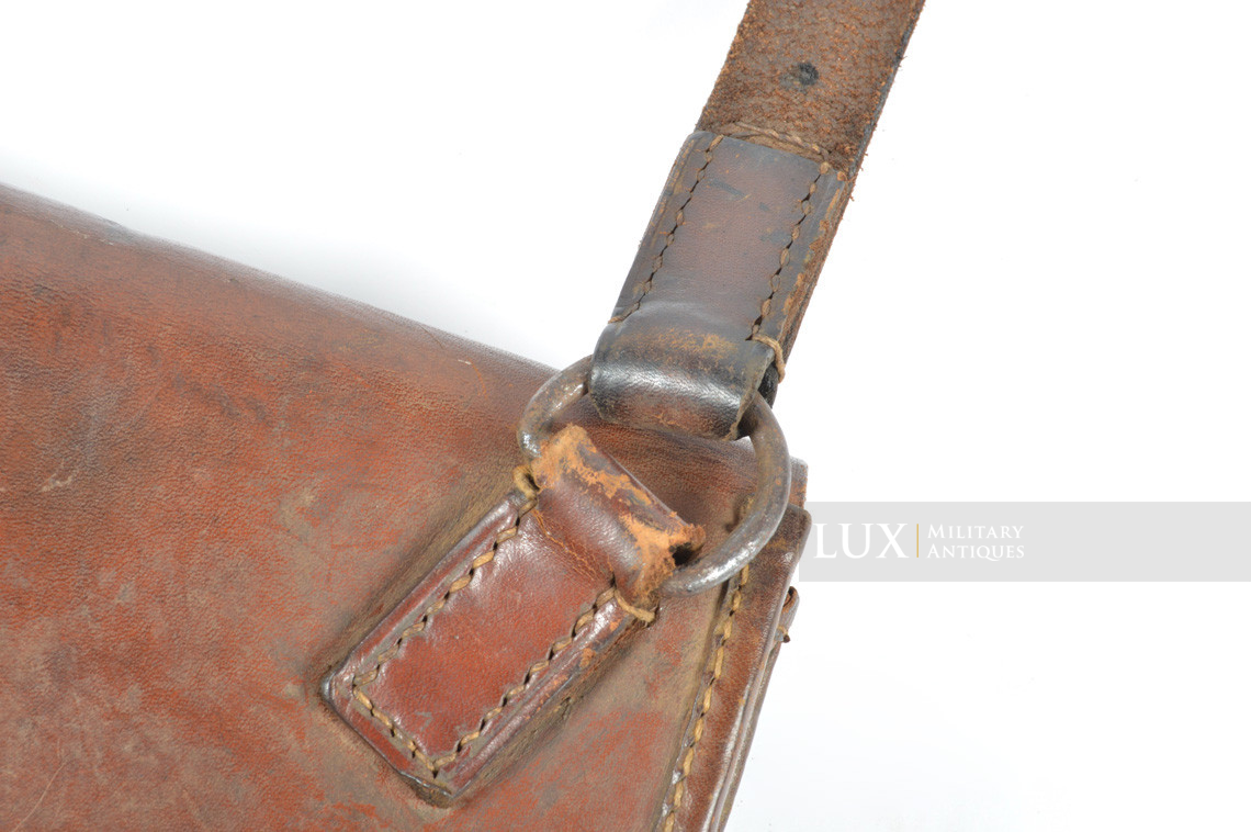 Early German engineers tool kit pouch in brown leather - photo 16