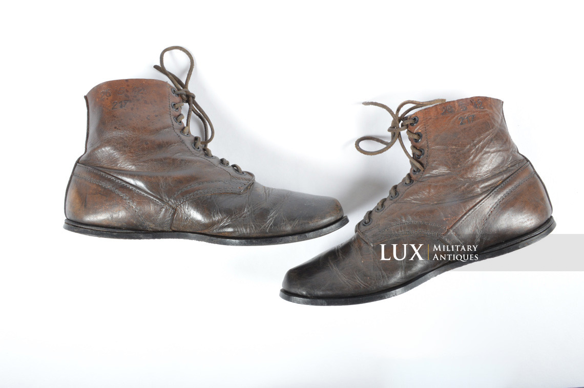 Mid-war Luftwaffe airplane mechanics / pilots service low boots - photo 8