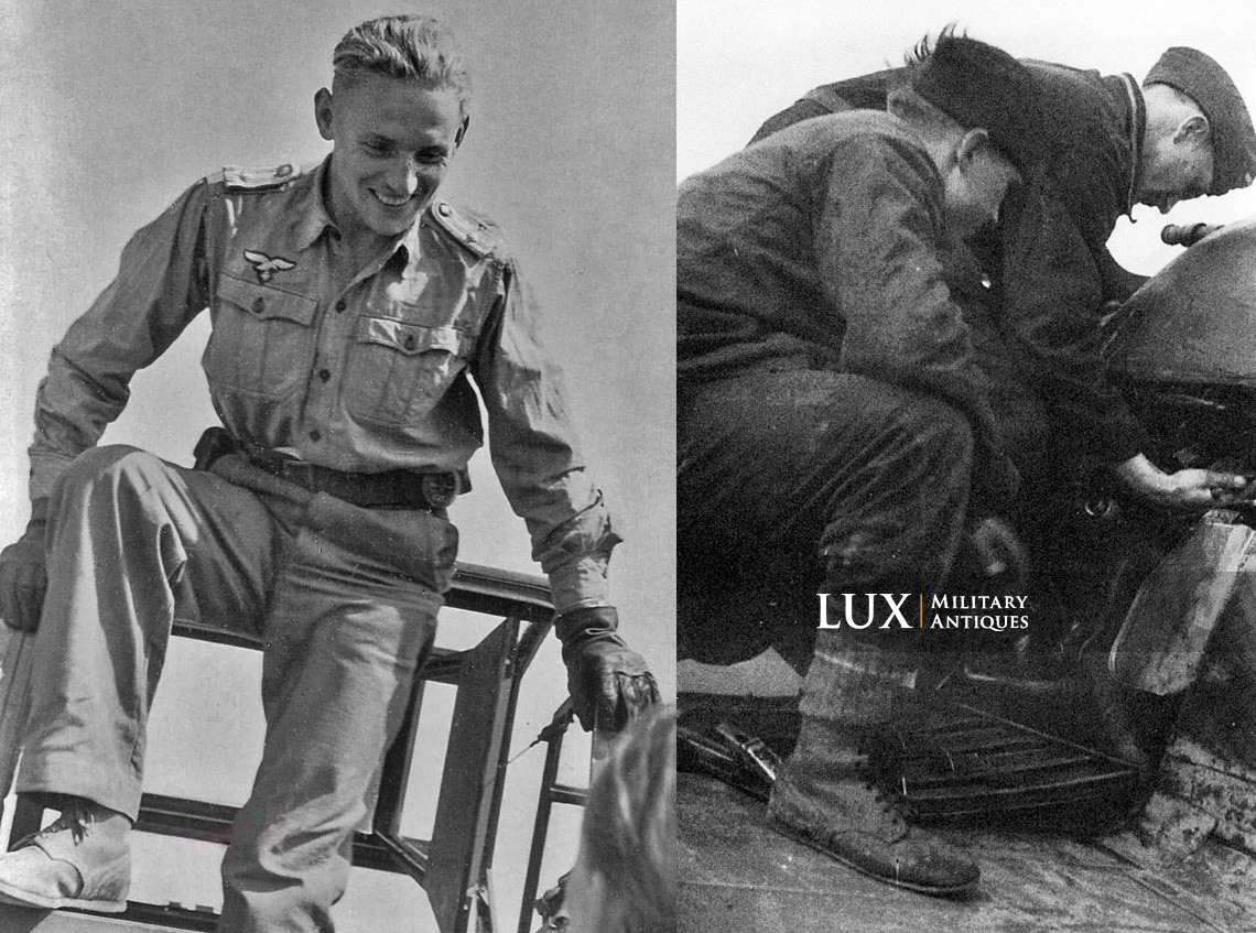 Mid-war Luftwaffe airplane mechanics / pilots service low boots - photo 7