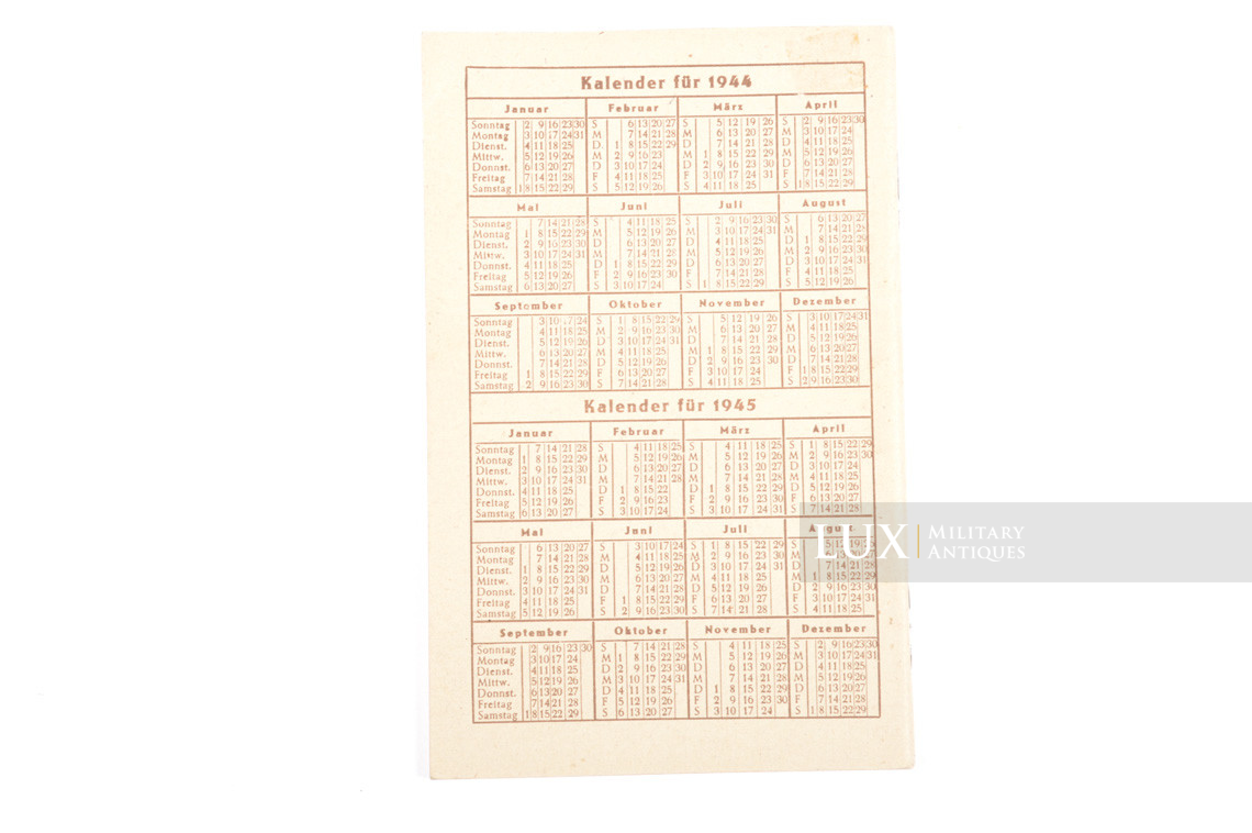 Bloc-notes allemand, « 1944 » - Lux Military Antiques - photo 8