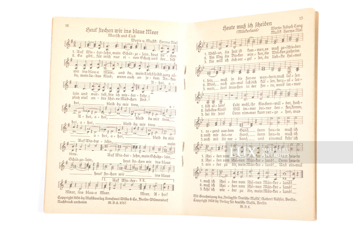 German Soldier's songs booklet, « Singende kameraden » - photo 10