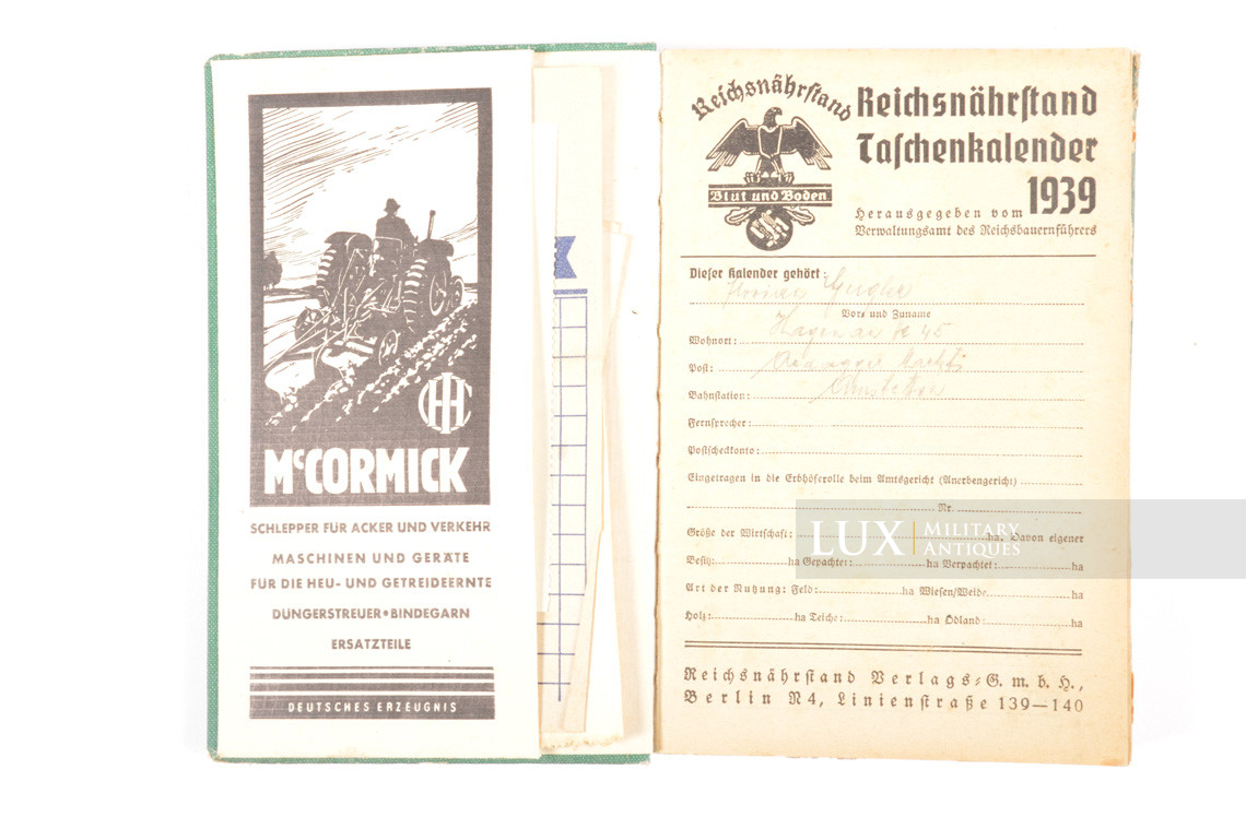 Calendrier de poche allemand du « Reichsnährstand » - photo 8