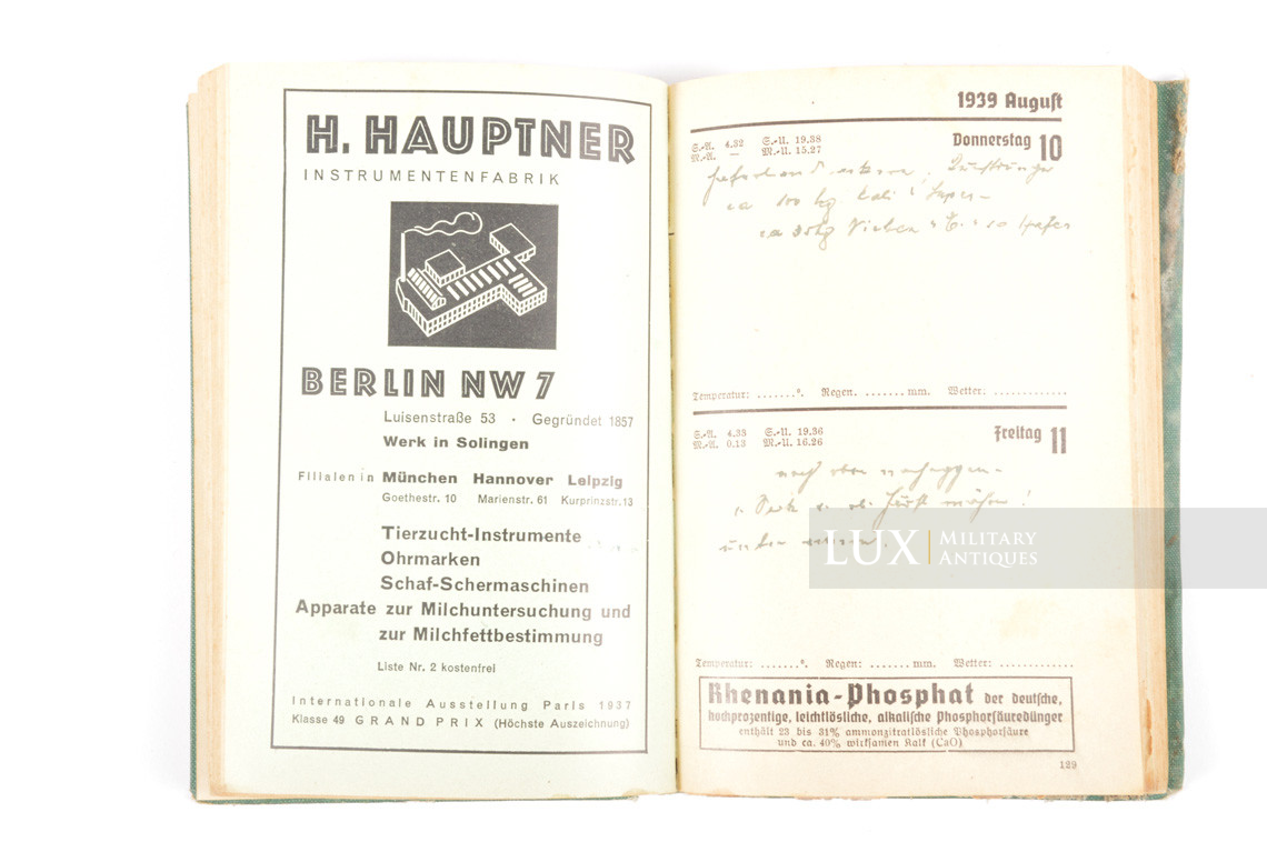 Calendrier de poche allemand du « Reichsnährstand » - photo 13
