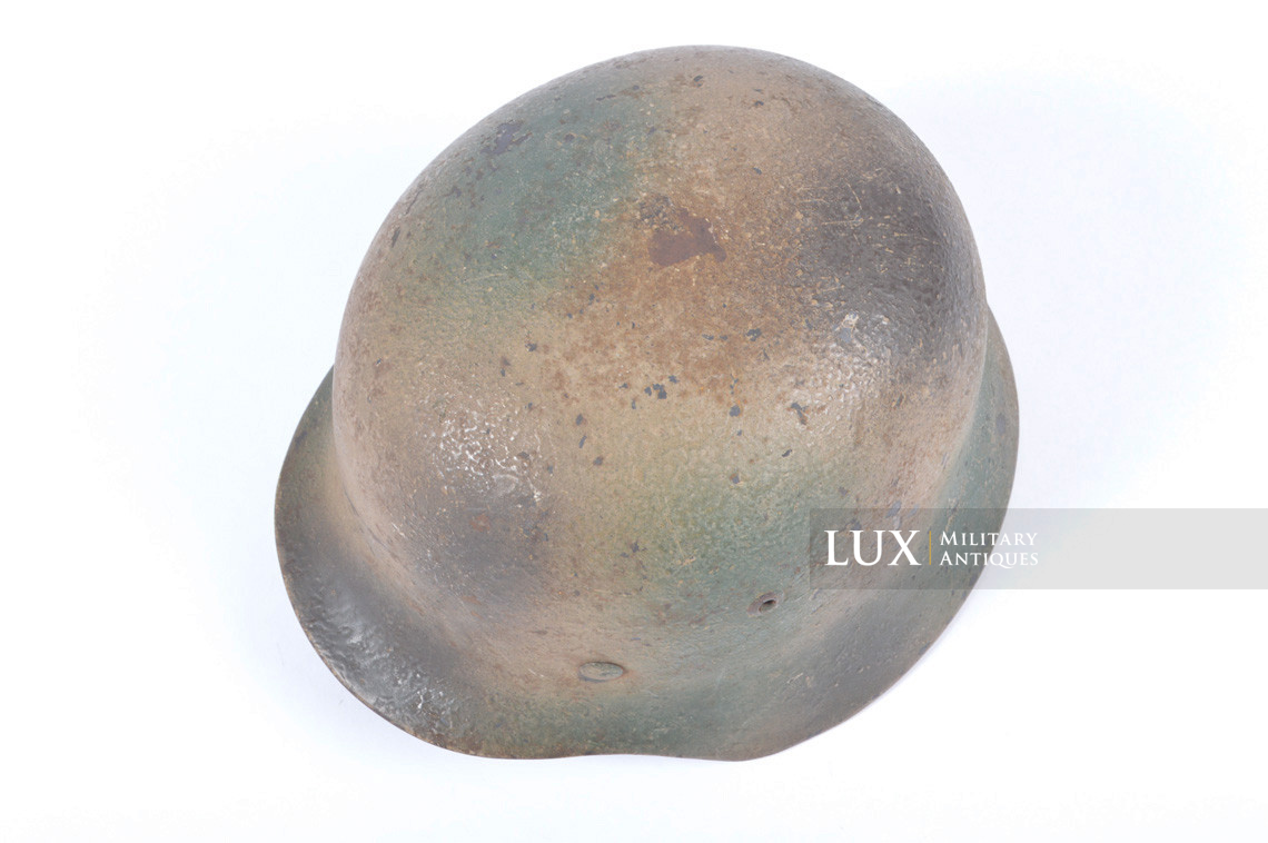 Unique set of German Luftwaffe three tone spray camouflage helmets, « FLAK » - photo 28