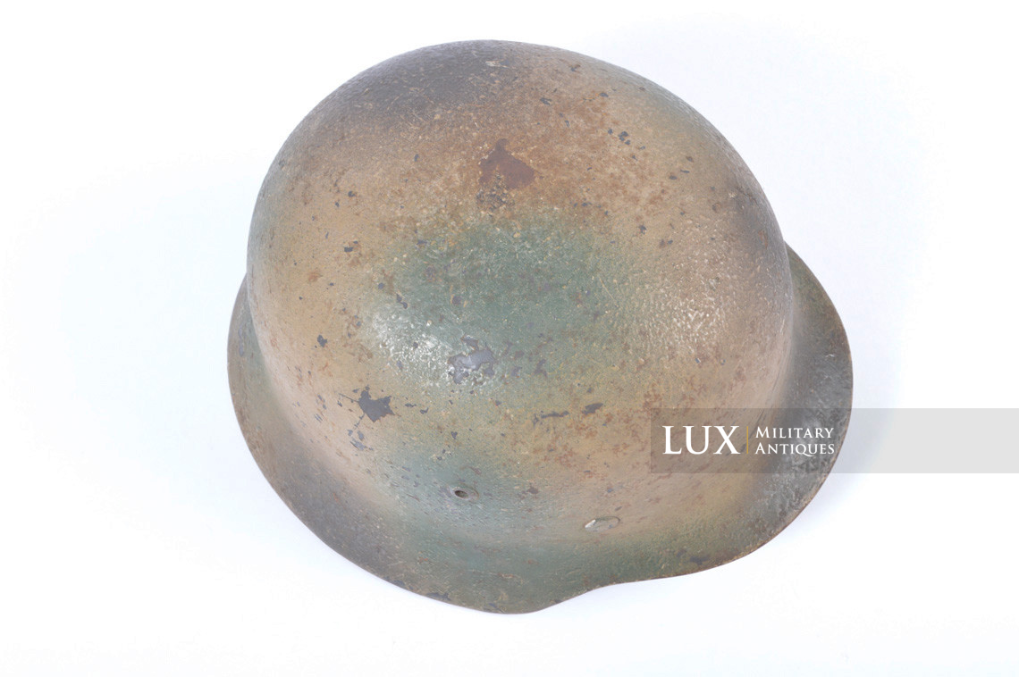Unique set of German Luftwaffe three tone spray camouflage helmets, « FLAK » - photo 29