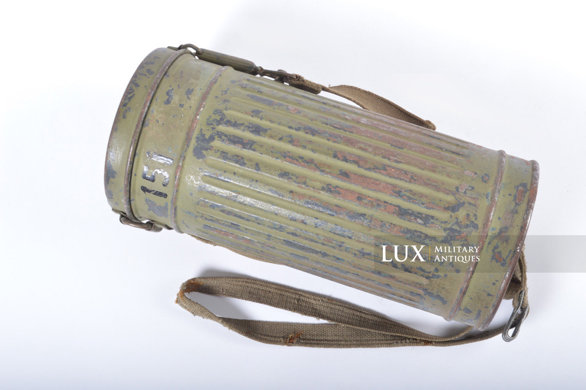 German two-tone camouflage gas mask canister, « untouched » - photo 8