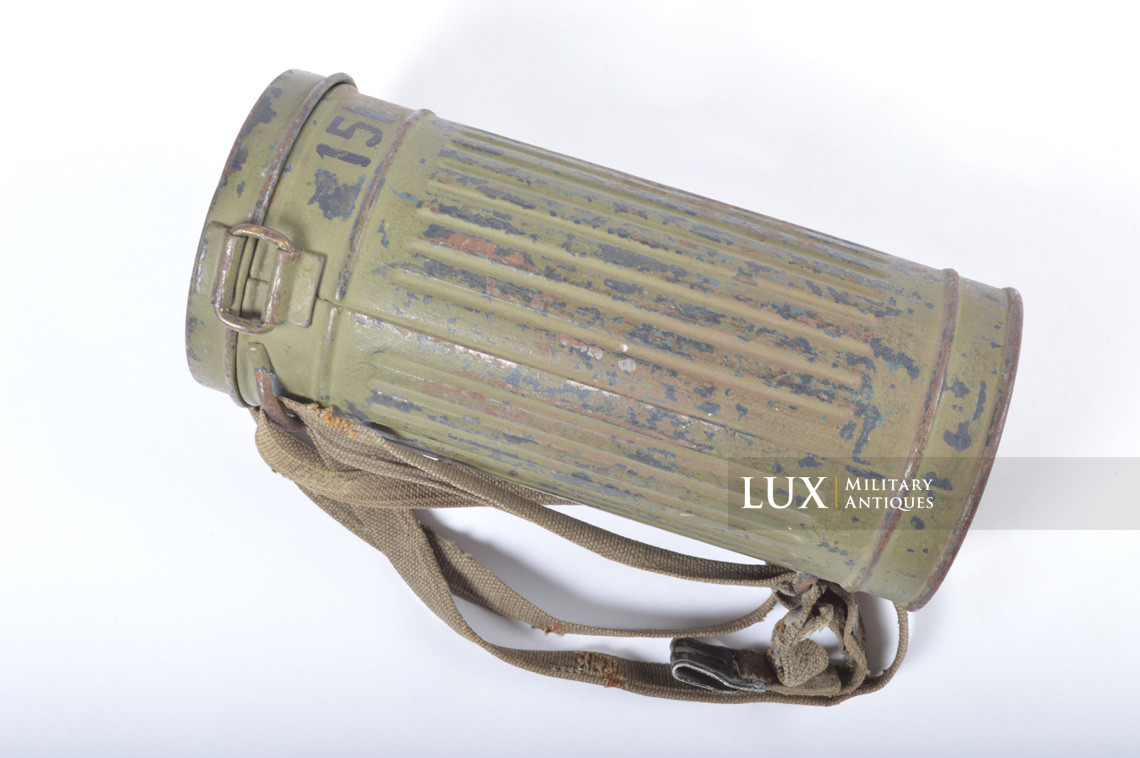 German two-tone camouflage gas mask canister, « untouched » - photo 9