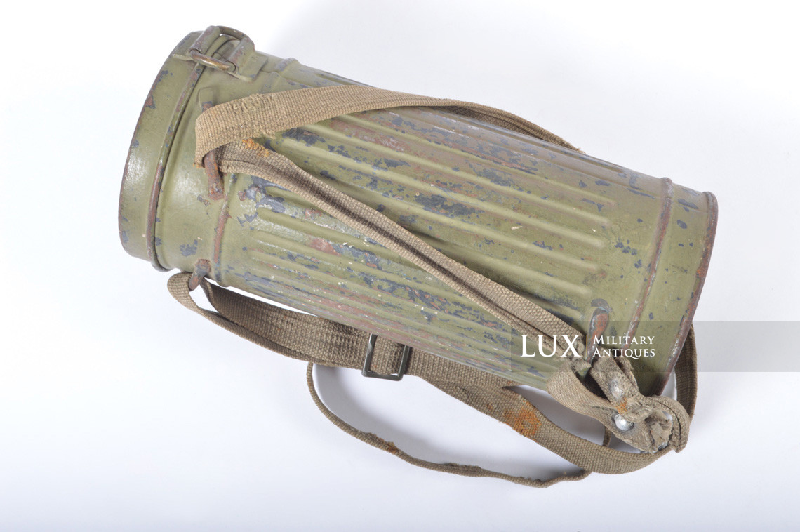 German two-tone camouflage gas mask canister, « untouched » - photo 10