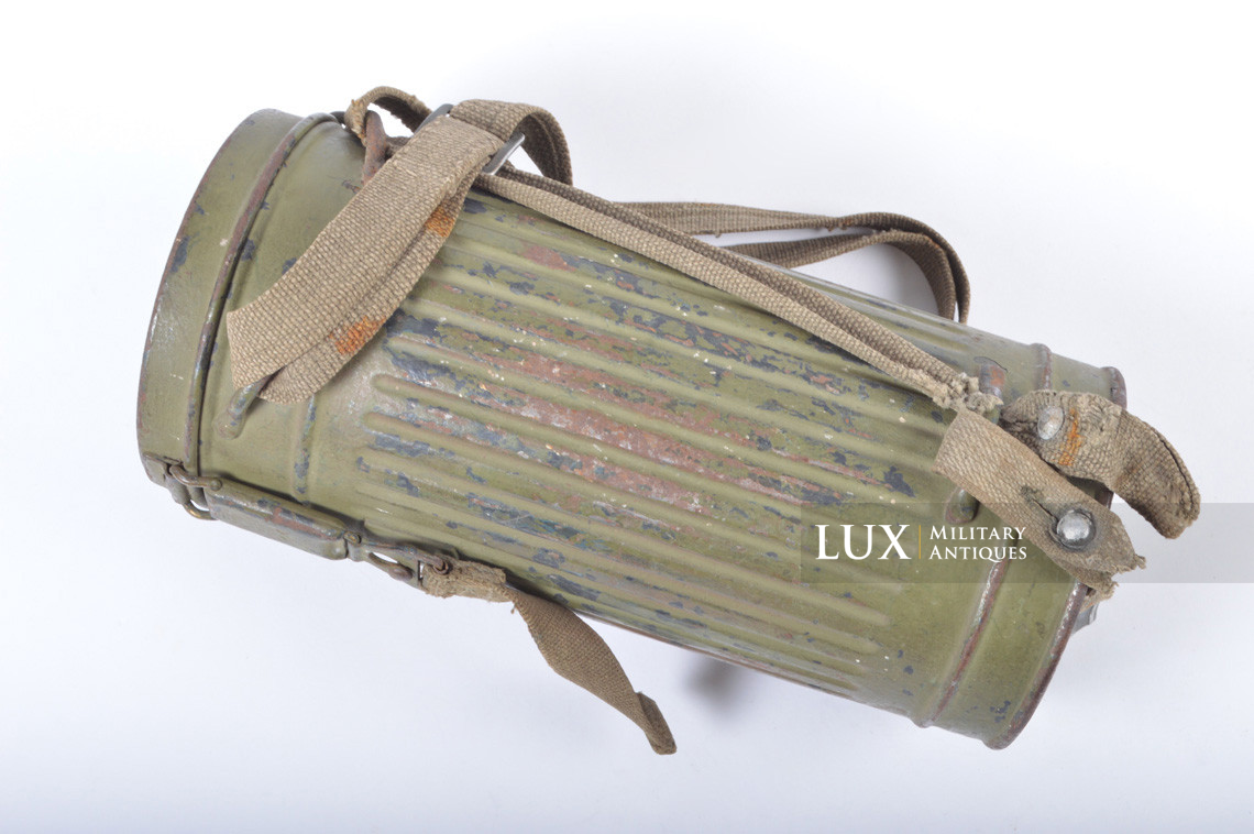 German two-tone camouflage gas mask canister, « untouched » - photo 11