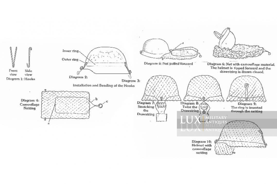 German issued helmet camouflage net hooks - photo 10