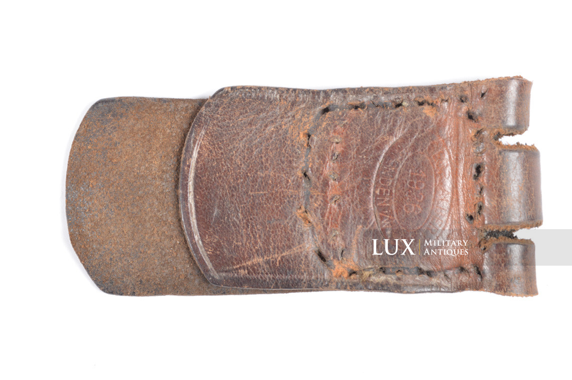 Patelette en cuir de boucle de ceinturon allemand, « 1936 - 12./J.R.16 I » - photo 4
