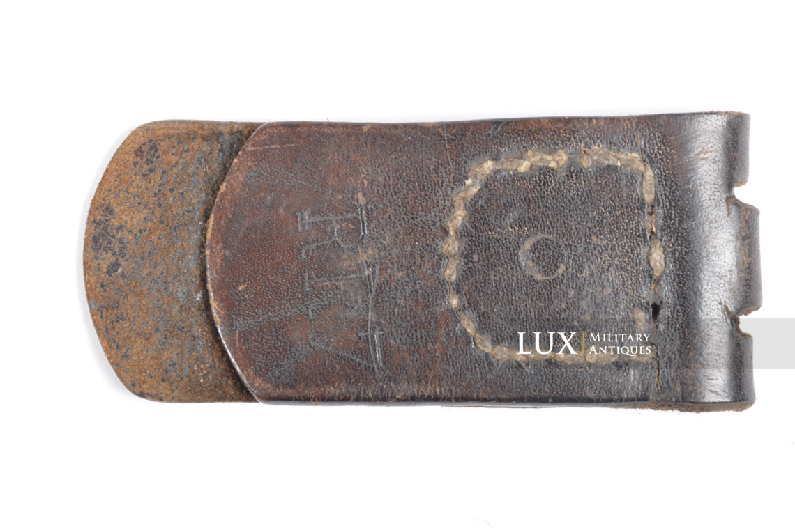 WWI German belt buckle leather tab, « RR7 » - photo 4
